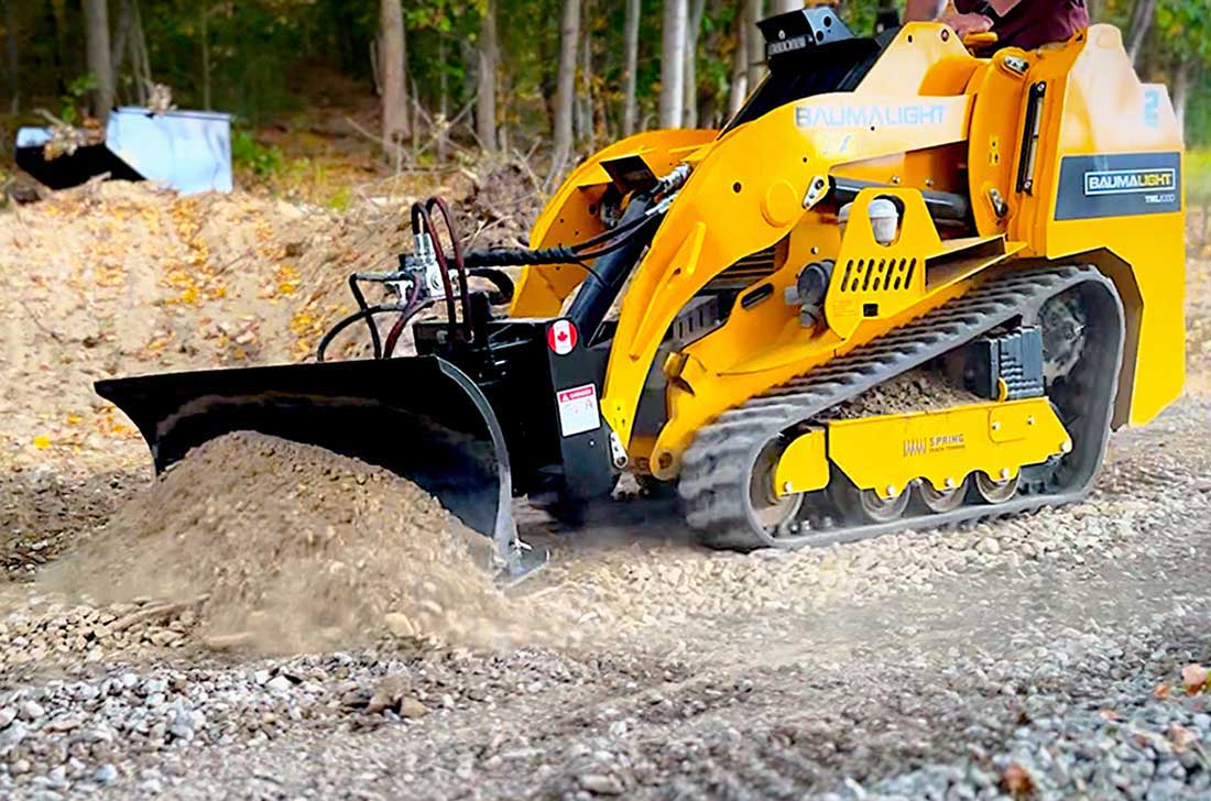 Lame de bulldozer à 6 voies en action