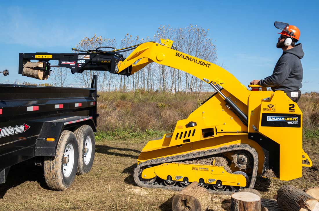 trl740y with wallenstein log splitter