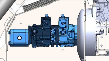 Double piston pump driven