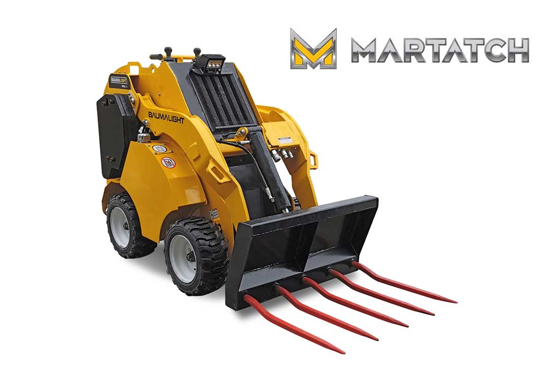 Manure fork for mini skidsteer