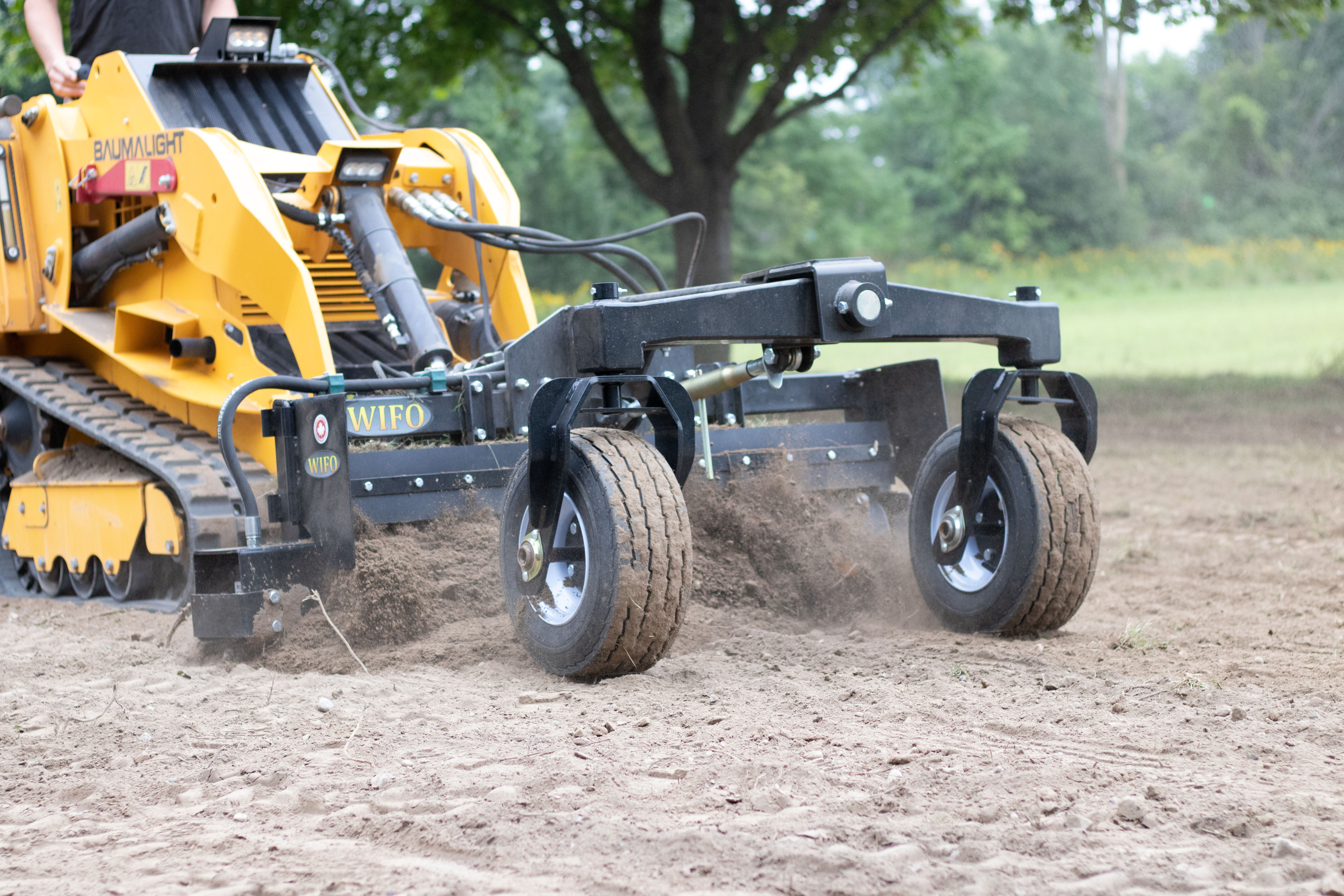 Power Rake avec support de roue avant