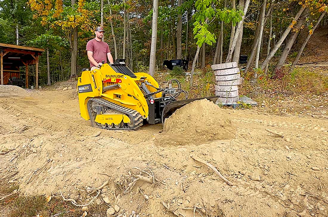 land maintenance mini skidsteer dozer blade