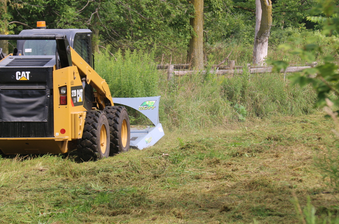 Baumalight Brush Cutt on CAT Skidsteer