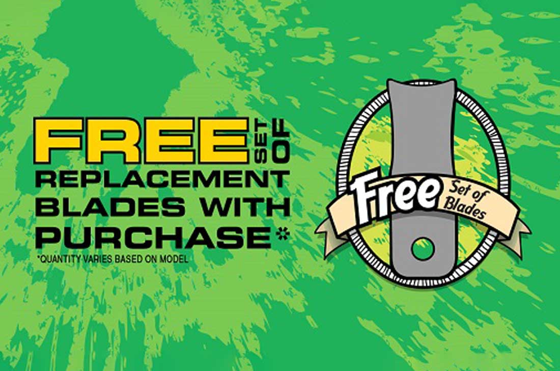 Free blades promo for Baumalight Brush mulcher purchase