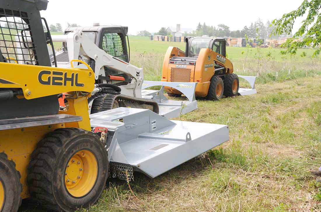 Baumalight skid steer brush mulcher disk cutters line up