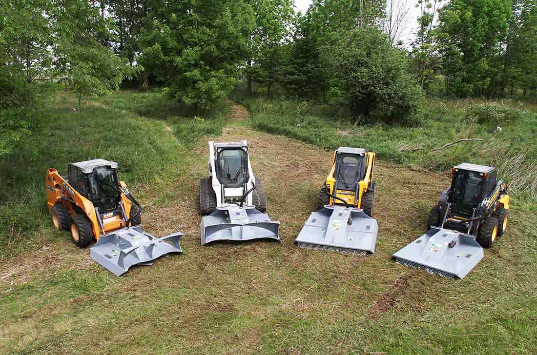 Baumalight skid steer brush mulcher disk cutters top view