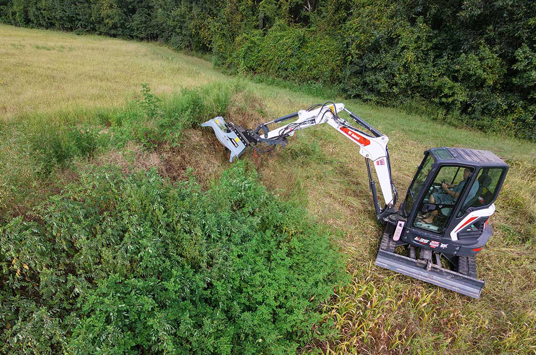 cxg336 cutting brush with mini excavator