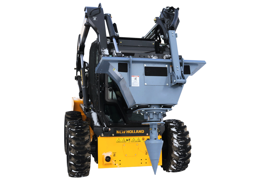 Screw splitter on new holland skidsteer