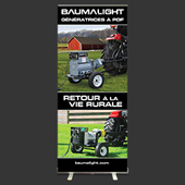 Baumalight generators french banner stand