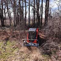 forestry mulcher cutting dense vegetation