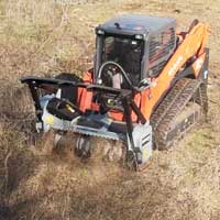 ms960 skidsteer attachment clearing land