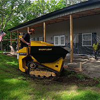 mini track dumper residential landscaping