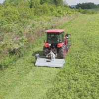 fmp780 flail mower in clearing action