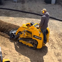 trencher on baumalight trl630d in action