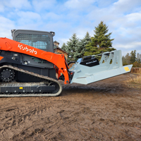 Baumalight brush cutter on skidsteer