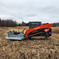 Brush cutter on kubota skidsteer