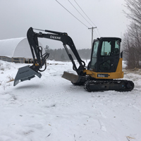 Excavator mounted baumalight brush cutter