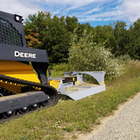 cf572 brush cutter clearing overgrown roadside