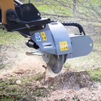 Baumalight stump grinder at action