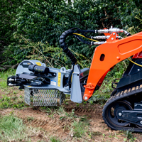 Mini skidsteer mounted stump blasters