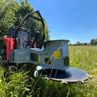 dsa530 rotating tree saw for skidsteer