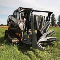 isr512 rotating tree shear for skidsteer