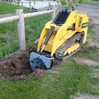 Tree scoop on mini skidsteer