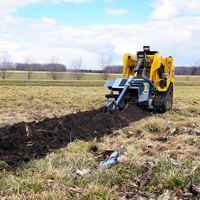 baumalight tn236 trencher on mini skidsteer