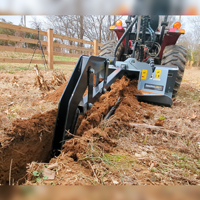 tn336 trencher on tractor in action