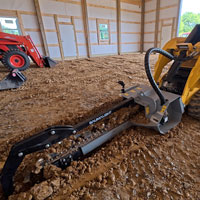 tn336 trencher on tractor in actions
