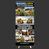 Baumalight mini skidsteer english banner stand