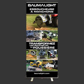 stump grinder french banner stand