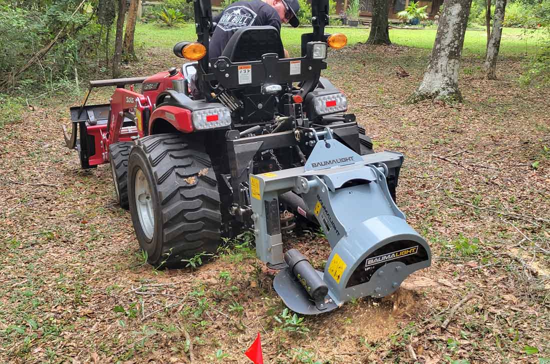subcompact tractors compatible 1p14 stump grinder