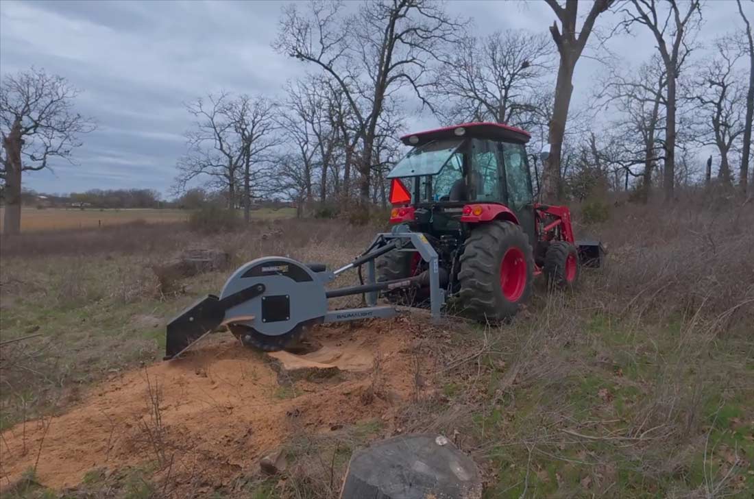 Baumalight 3P38 Stump Grinder Removing Tree Stump