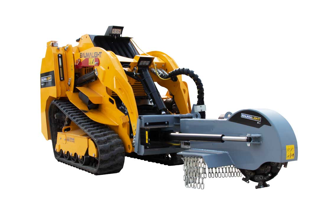 S16 skidsteer stump grinder on TRL620P