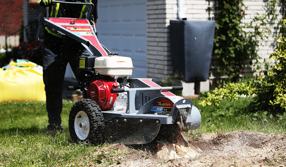 Stump grinder powered by 13 HP Honda