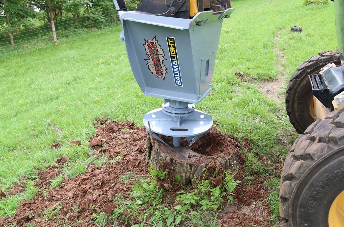 safe low speed stump grinding