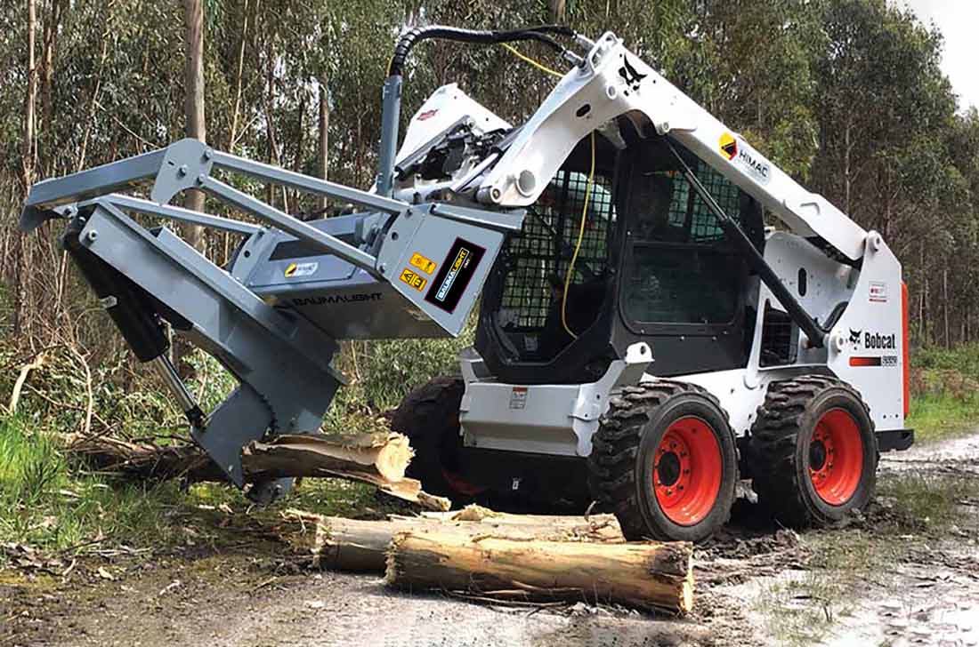 Cisaille d'arbre montée sur skidsteer Baumalight