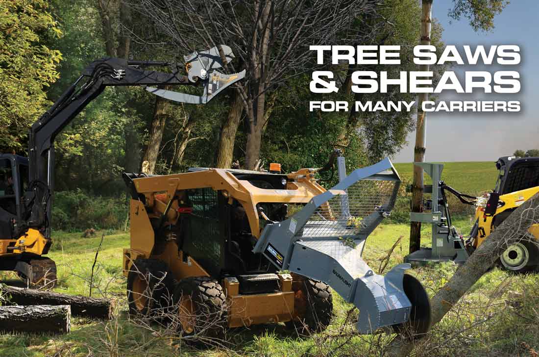 Treesaw et cisailles pour une variété de transporteurs