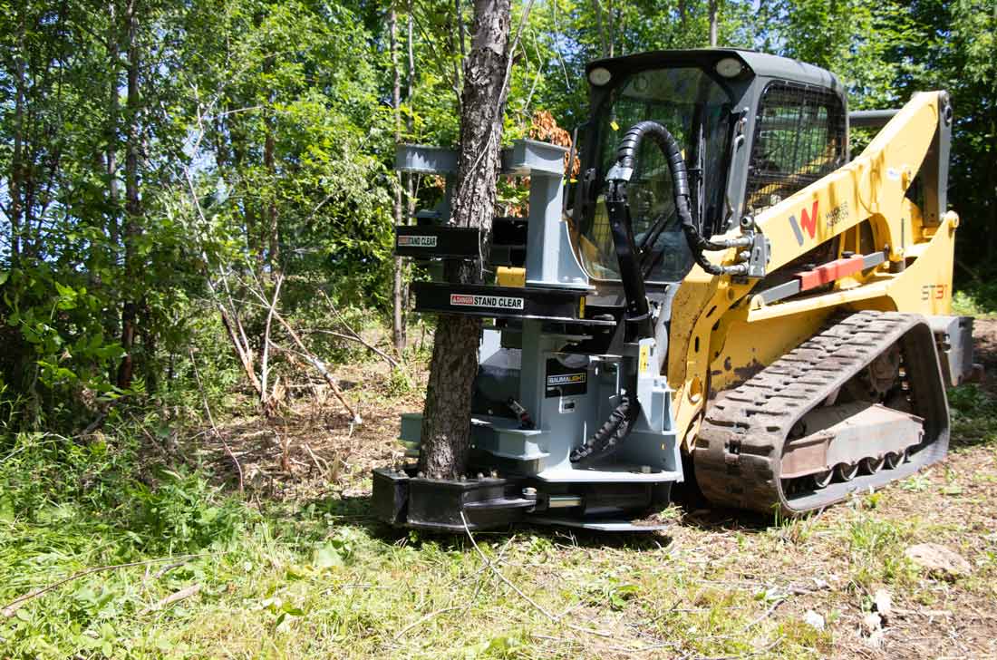 ish712g tree shear on tracted loader