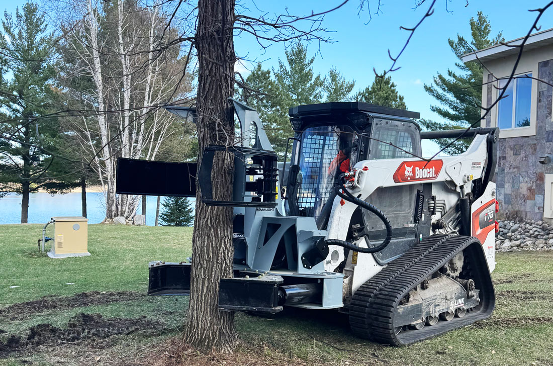 ish918g tree shear on bobcat skidsteer