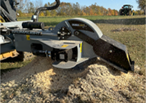 s22 stump grinder with 12 volt swing actuator