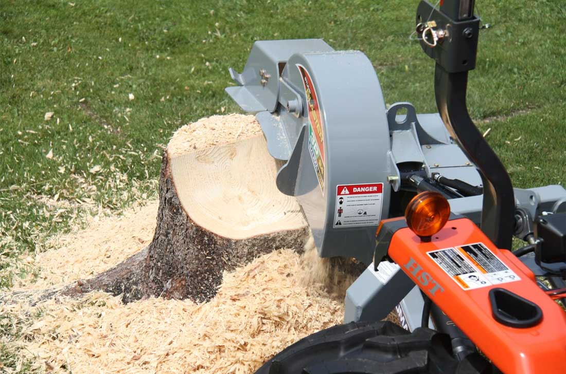 Tractor mounted 3P24 stump grinder