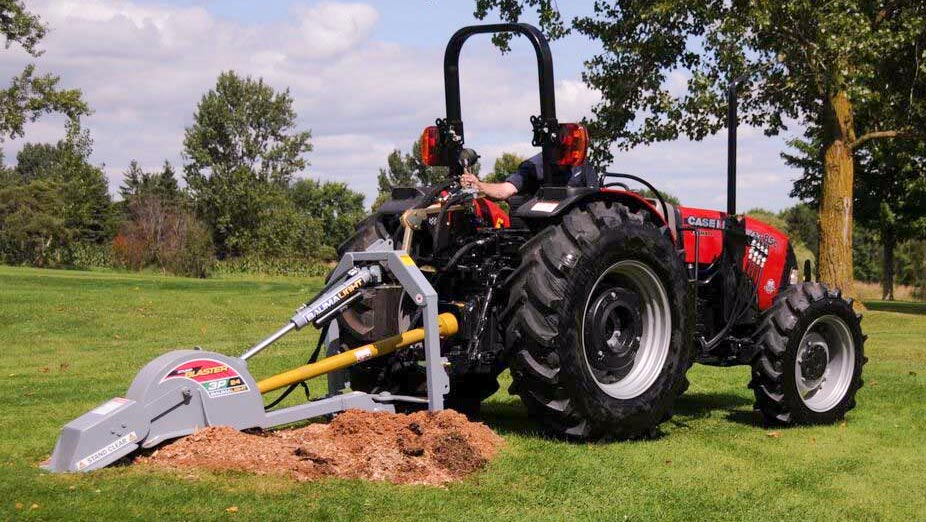 Stump grinder for tractor with external control