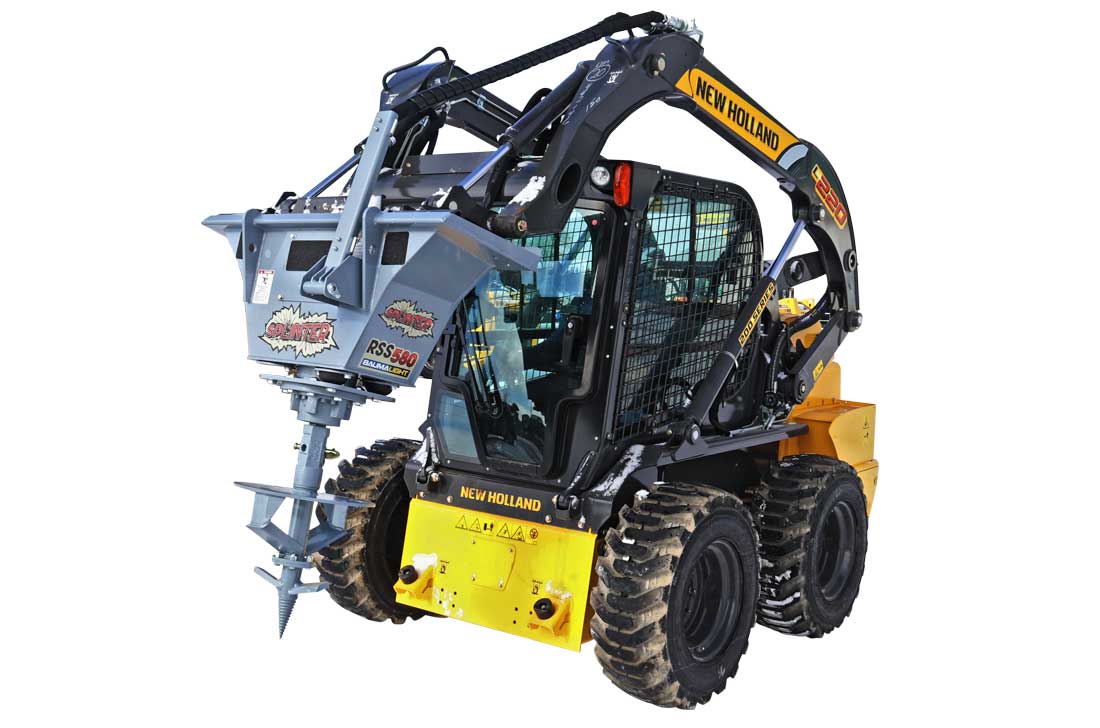 Stump removal with skidsteer
