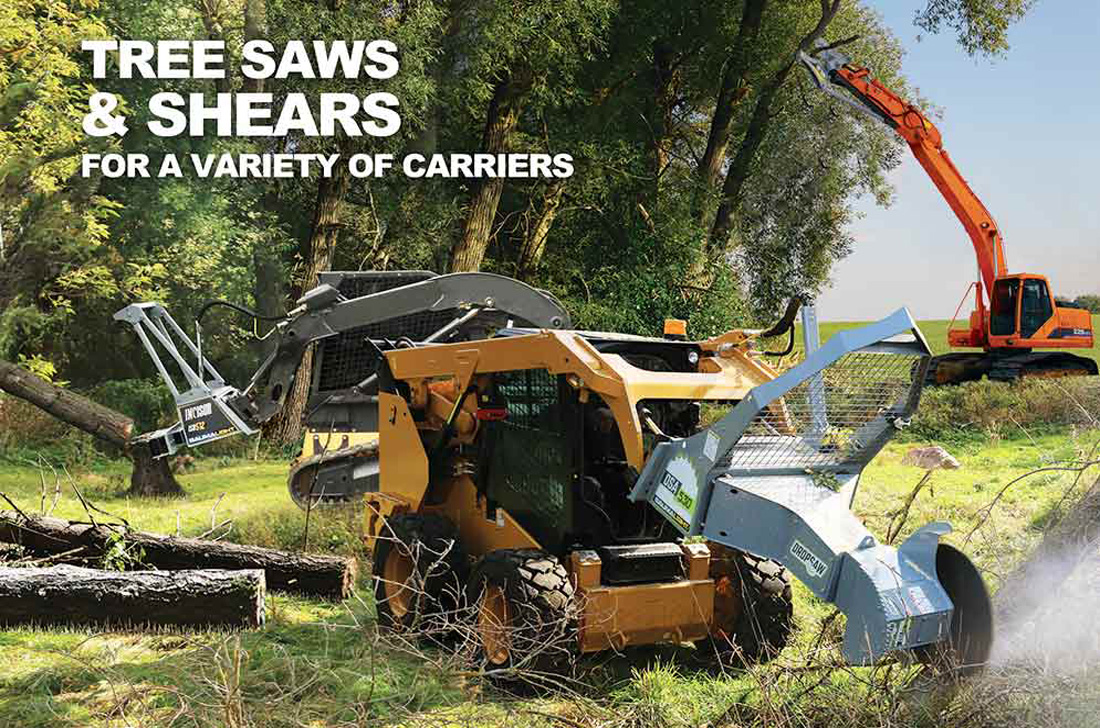 Treesaw and shears for variety of carriers