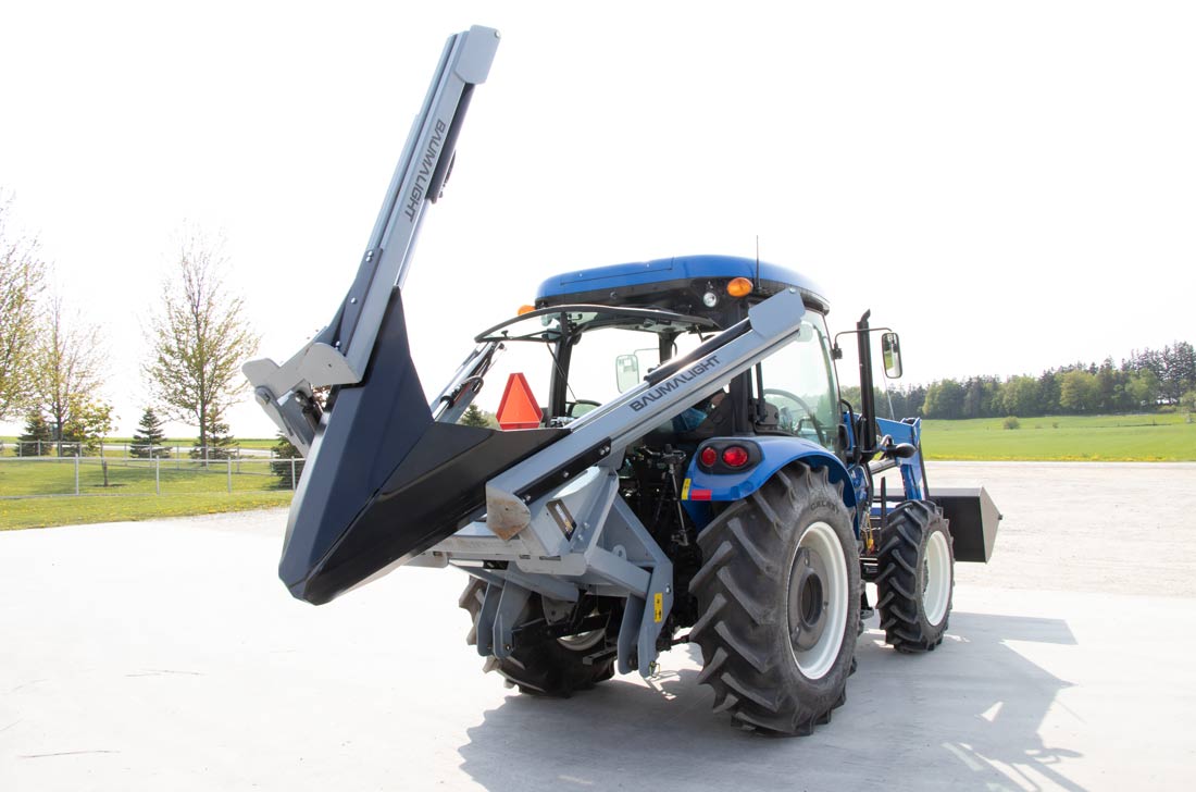 Tractor mounted PS330 with movable blades