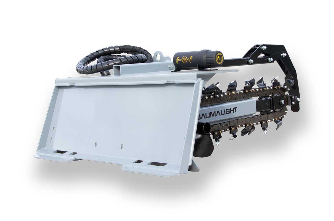 TN336 trencher with universal skidsteer plate